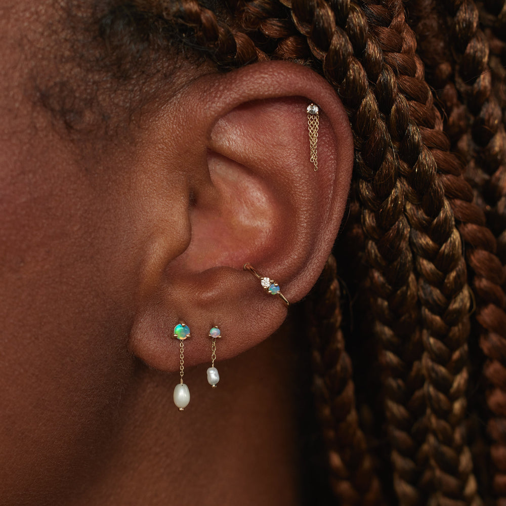 Opal Pearl Shower Earrings
