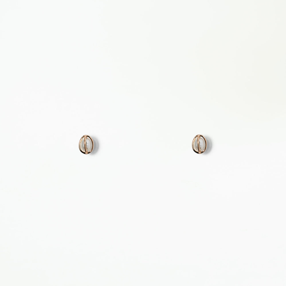 Caged Pearl Studs
