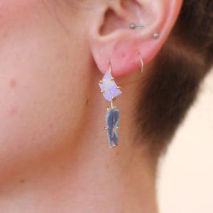 
            
                Load image into Gallery viewer, Double Opal Drop Earrings
            
        