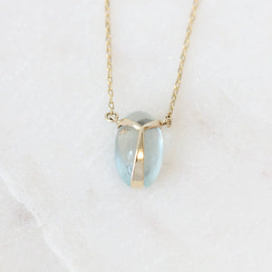 Aquamarine Scarab Pendant