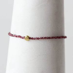 Garnet and 18k Bracelet