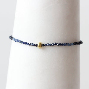 Dark Blue Sapphire and 18k Bracelet