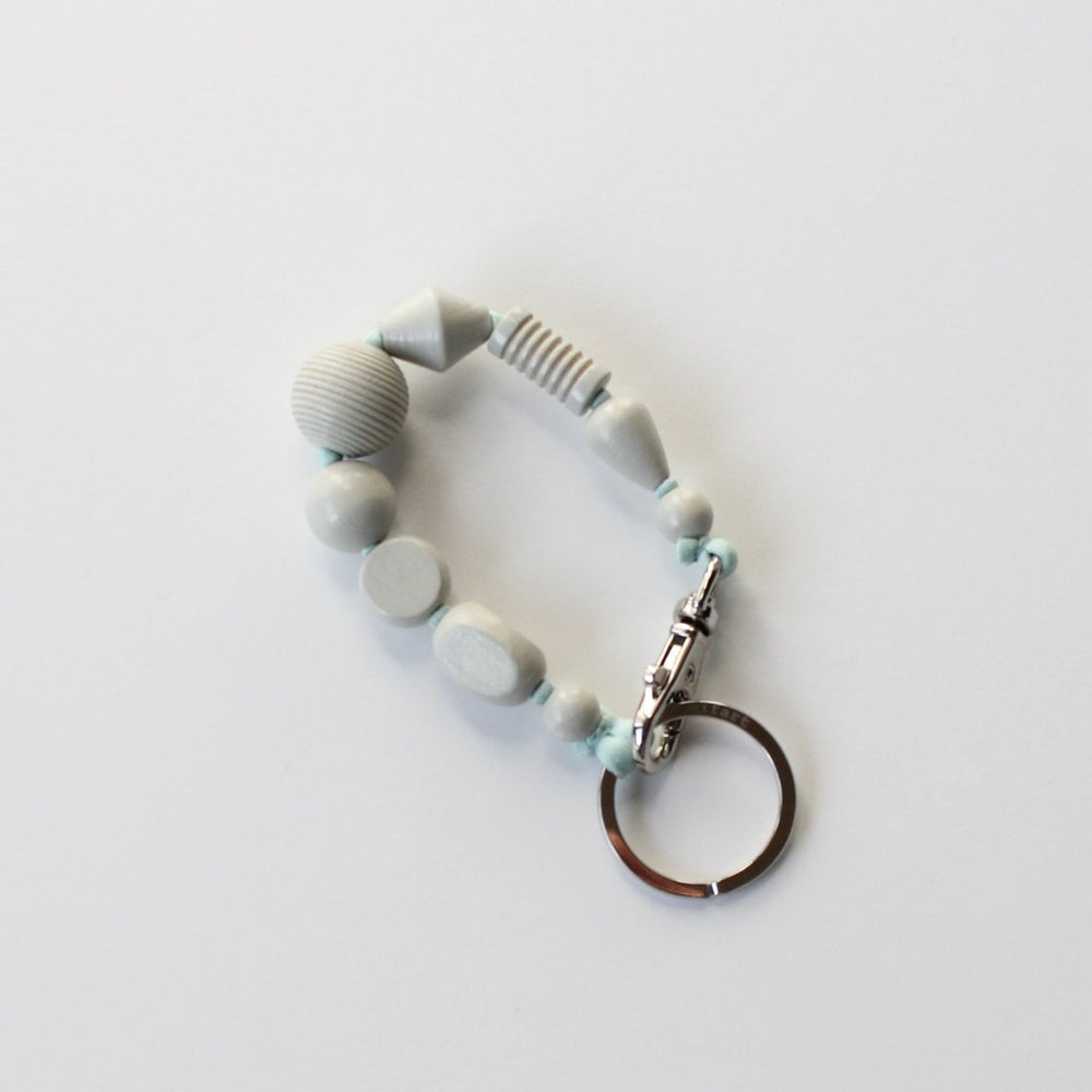 Perlen Mix Short Keychain - Light Grey/Salvia