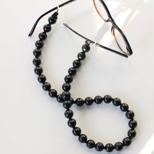 Big Perlen Glasses Chain  - Black