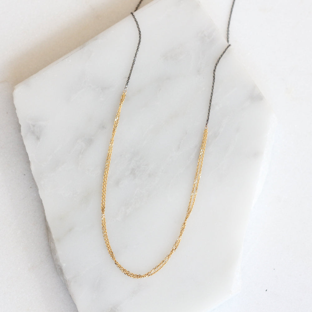 Slinky Double Chains Necklace