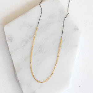 Slinky Double Chains Necklace