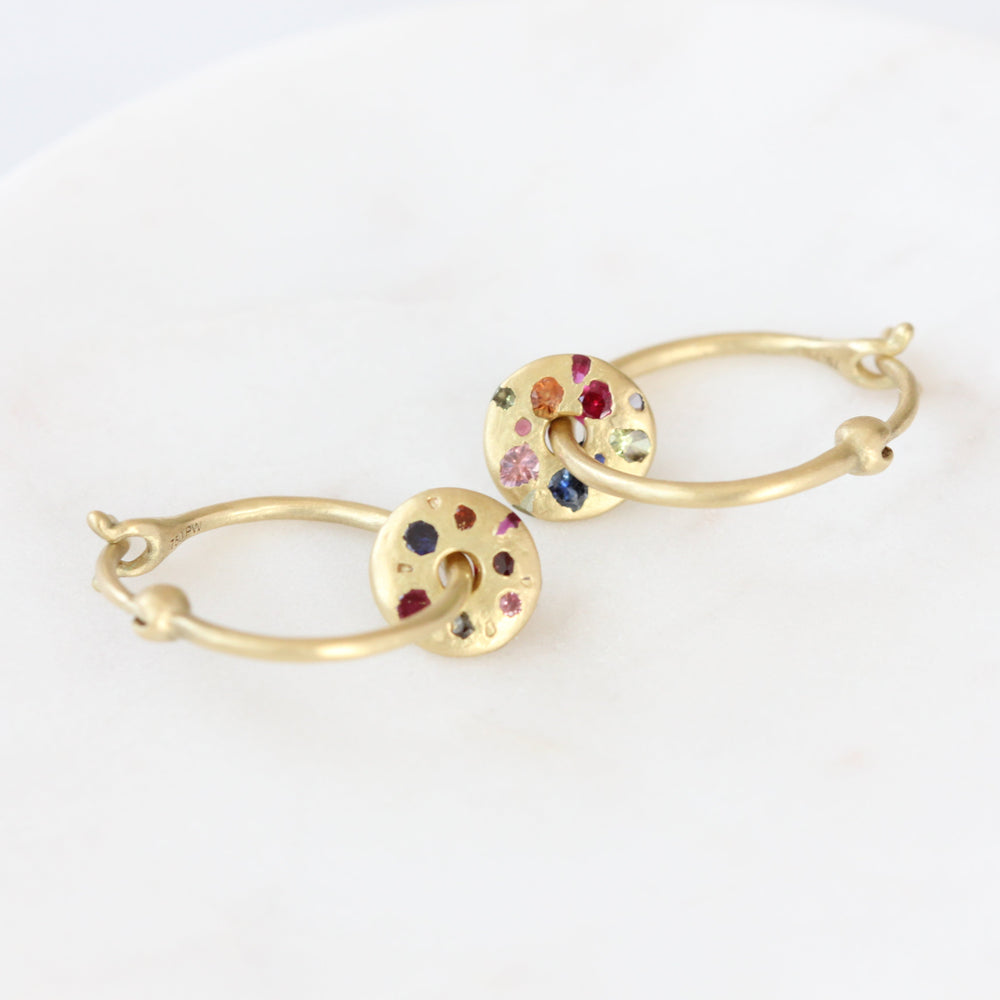 Sapphire Spinner Hoops