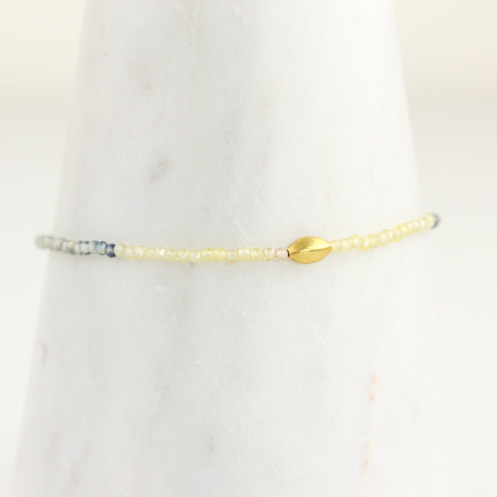 Multicolor Sapphire + 18k Bracelet