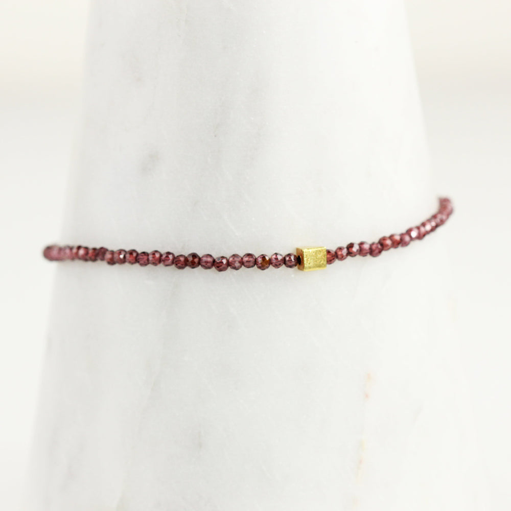 Garnet + 18k Bracelet