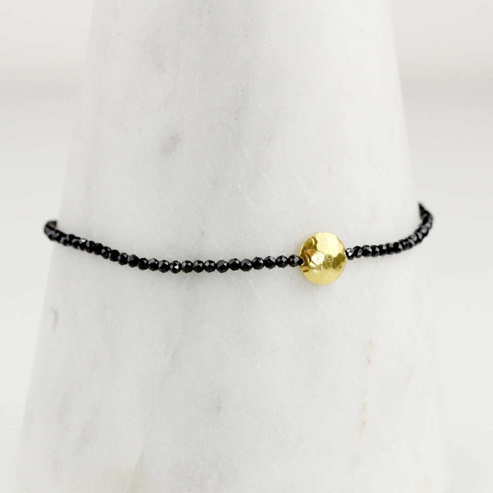 Black Spinel + 18k Bracelet