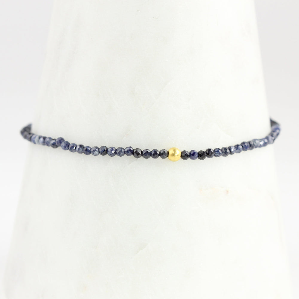 Blue Sapphire + 18k Bracelet