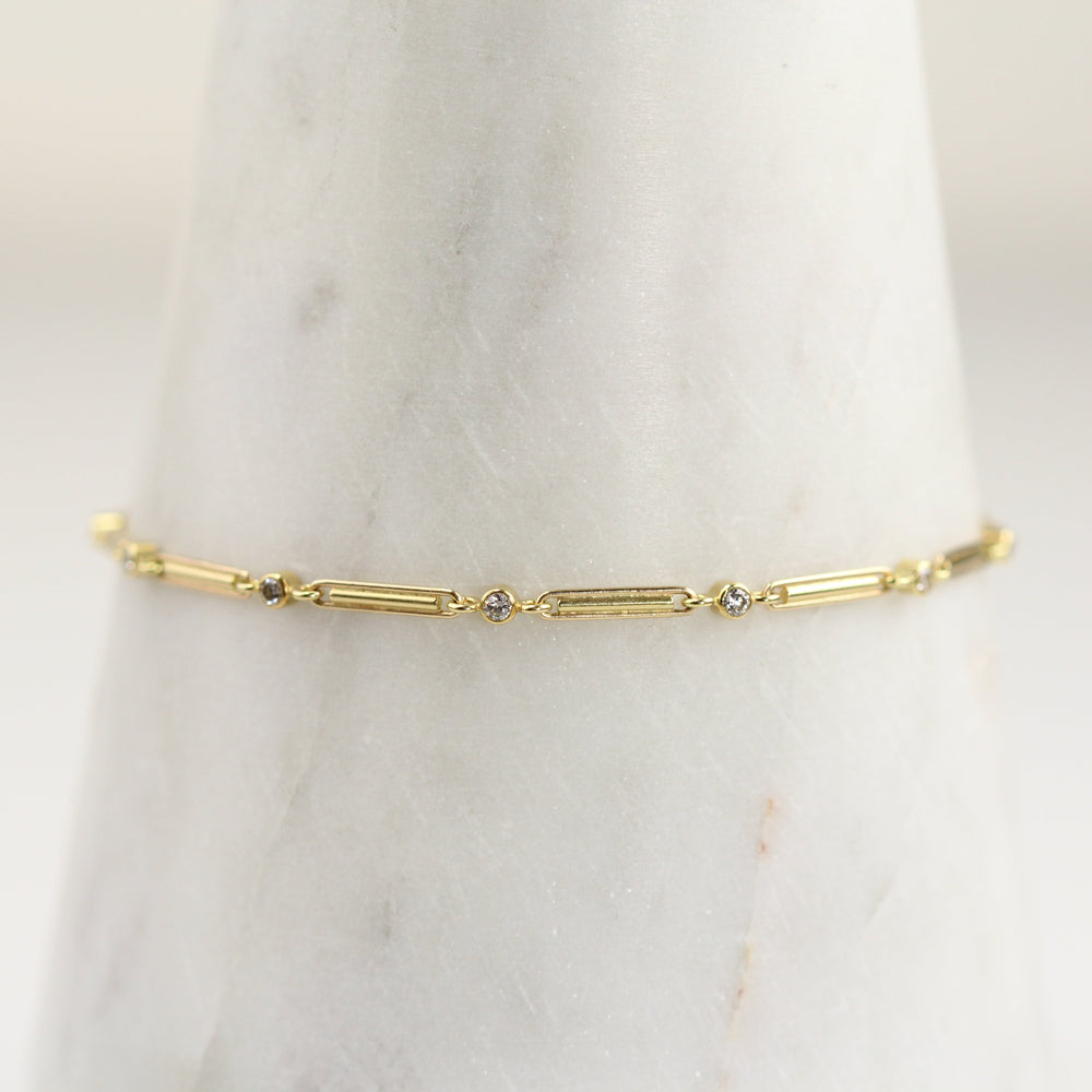 Trombone Bracelet with Diamonds
