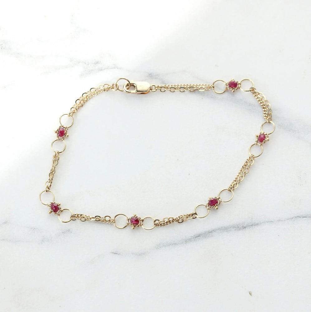 Ruby Whisper Chain Bracelet