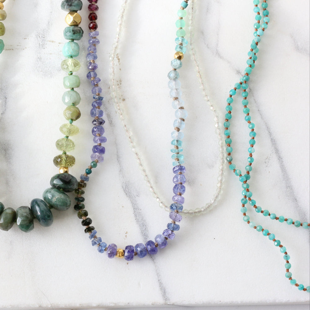 ☆セレナイト＆アマゾナイト ロザリオ☆ Selenite & Amazonite Amazonite Necklace – Sailor