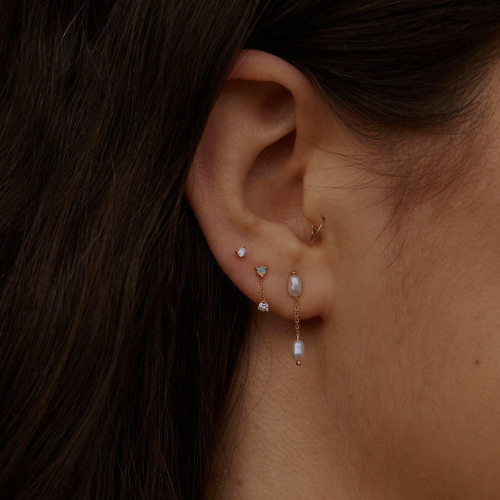 Short Pearl Shower Earrings