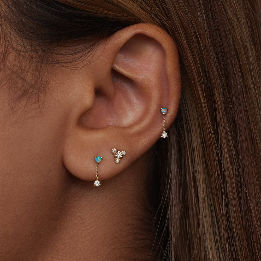 Small Two-Step Chain Earrings