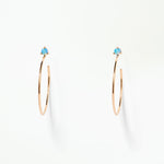 Large Opal Hoops