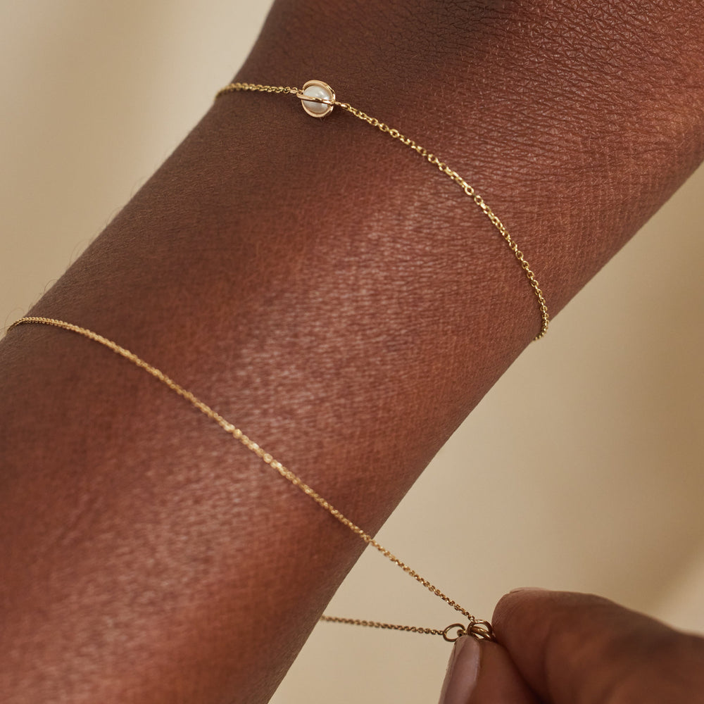 Caged Pearl Bracelet