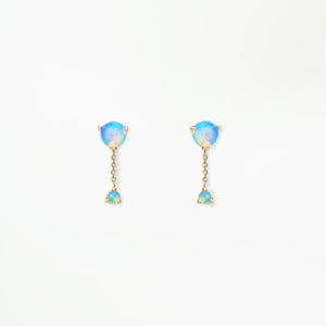 Large Two-Step Chain Earrings