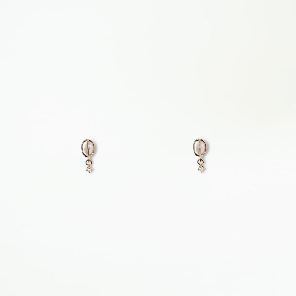Caged Pearl and Diamond Drops