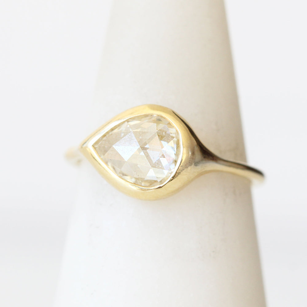 Pear Rose Cut Solitaire