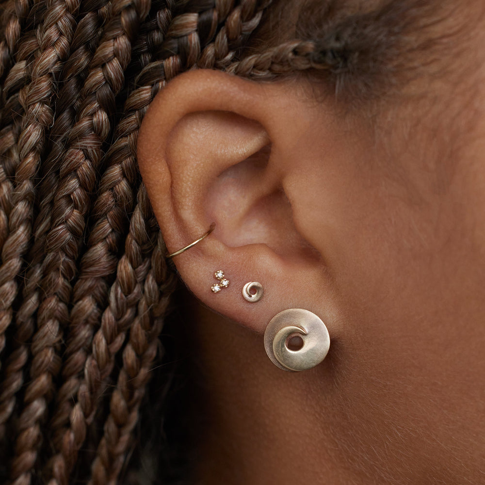 Large Curled Wisp Earrings