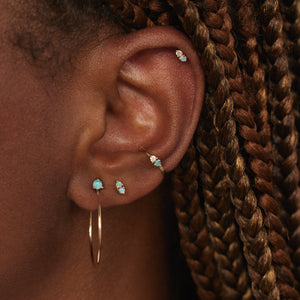 Large Opal Hoops