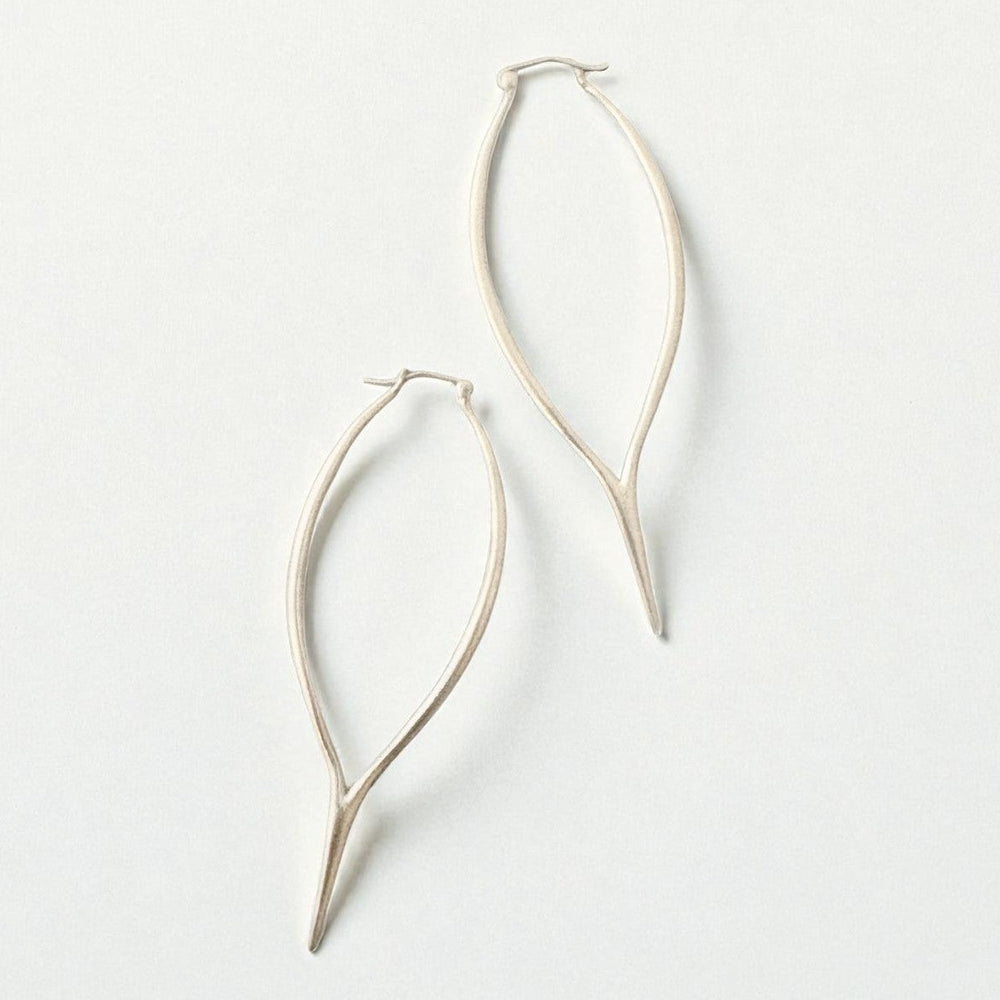 Merging Quill Earrings - Silver