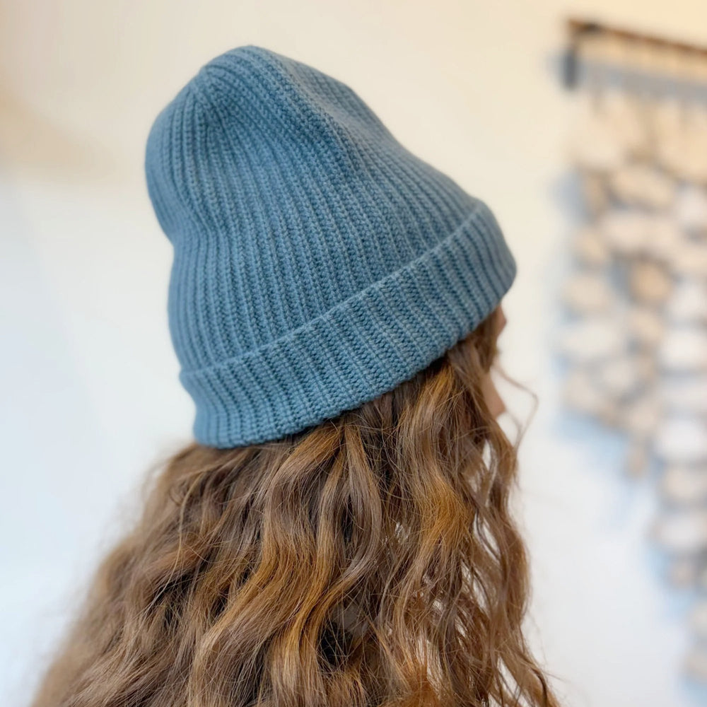 Cashmere Beanie - Norfolk Blue