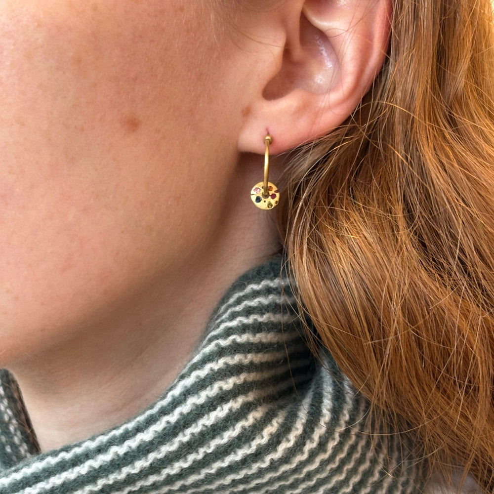 Sapphire Spinner Hoops