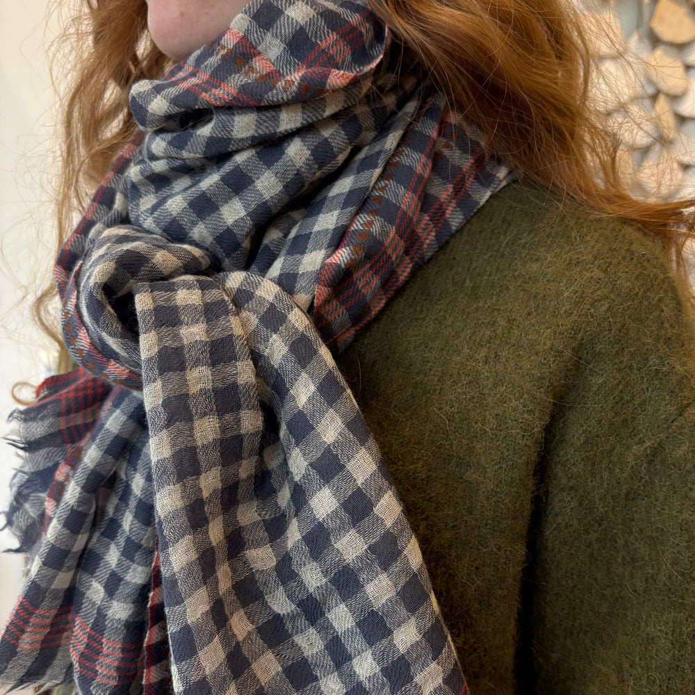 Vichy Scarf N°693- Slate