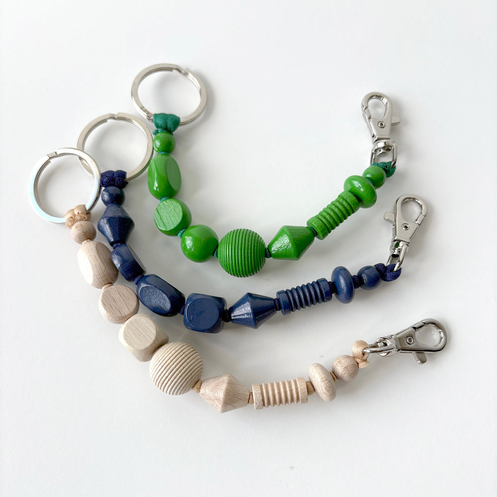 Perlen Mix Short Keychain - Natural