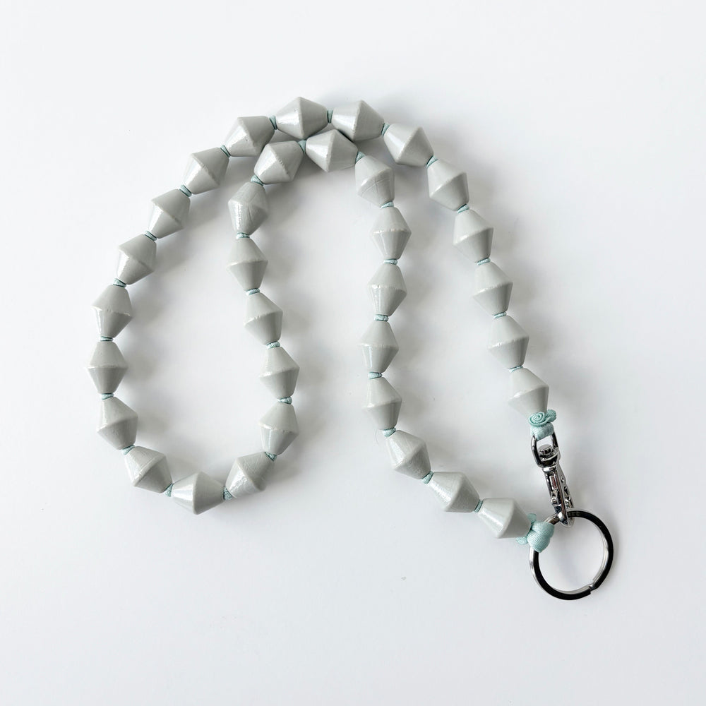 Zickzack Long Keychain - Light Grey