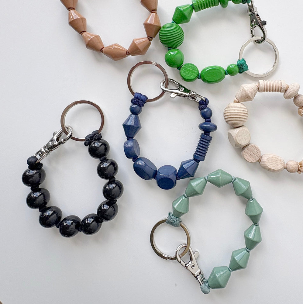 Big Perlen Short Keychain - Black