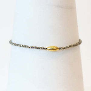 
            
                Load image into Gallery viewer, Pyrite and 18k Bracelet
            
        