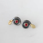 Serpent Coil Studs with Rubies