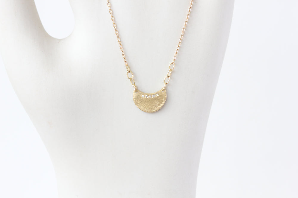 Pavé Luna Necklace