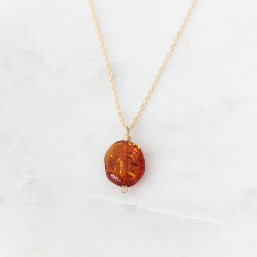 Gold-filled Amber Necklace