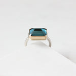 Rectangular Blue Topaz Ring