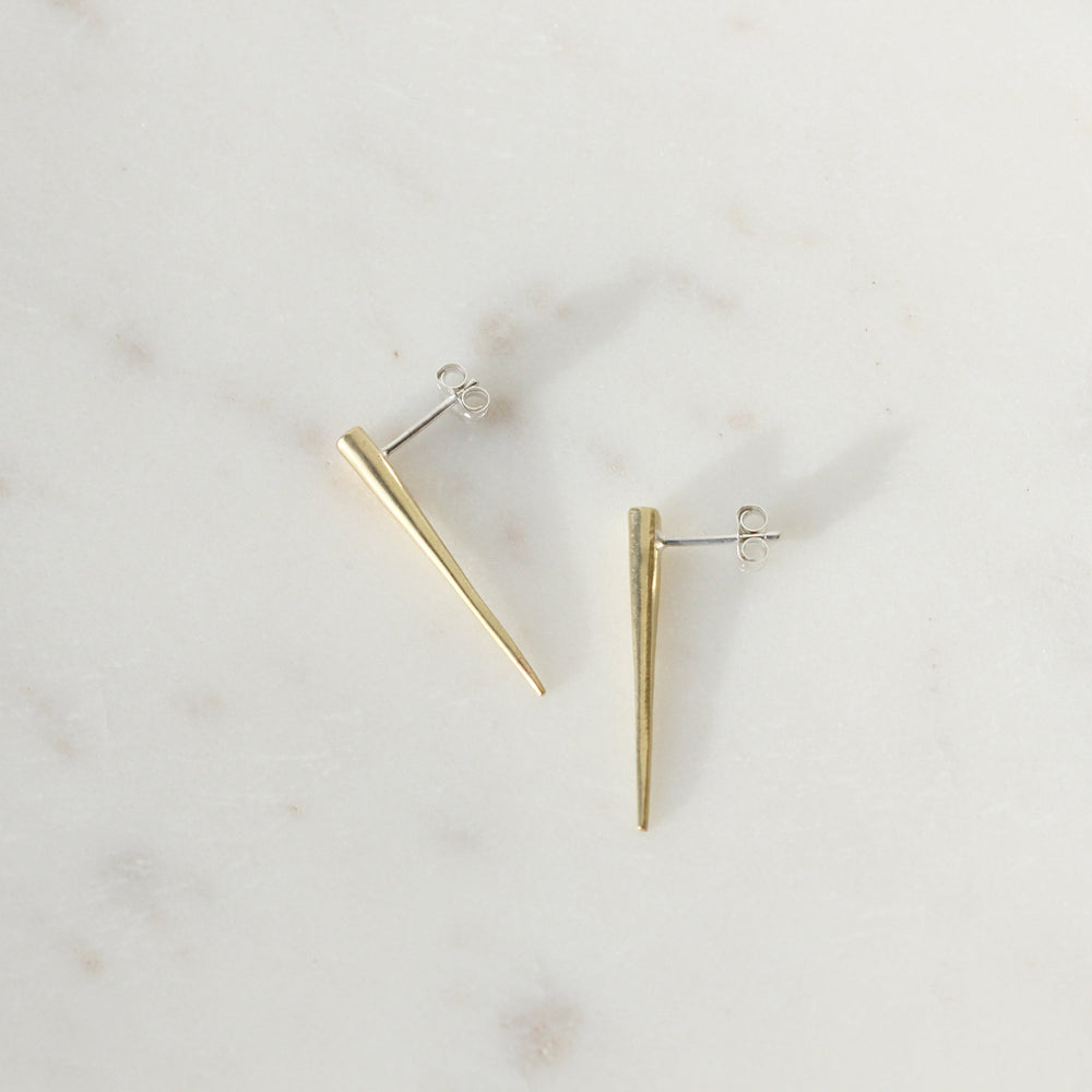 Small Brass Spike Studs