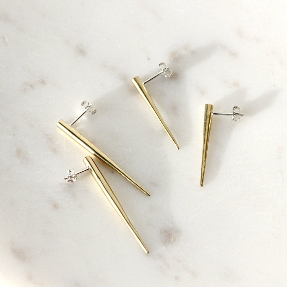 Small Brass Spike Studs