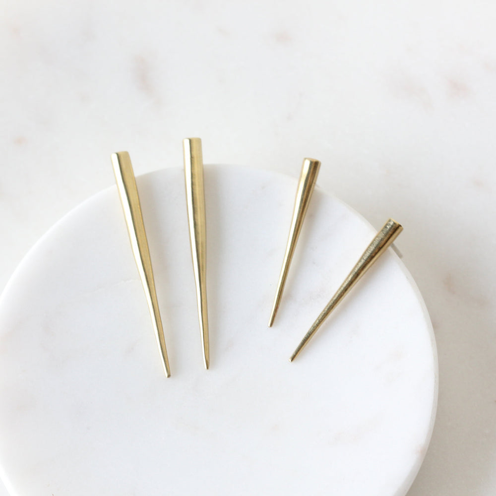 Small Brass Spike Studs