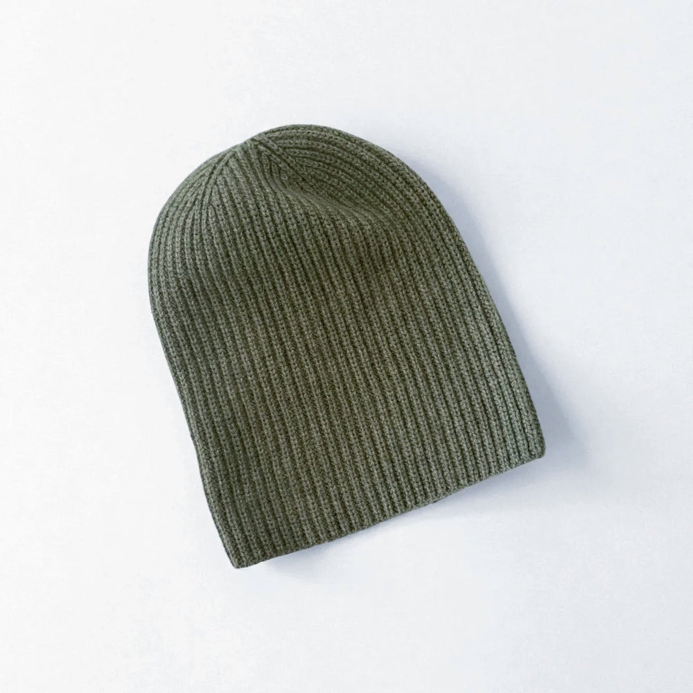 Cashmere Beanie - Olive