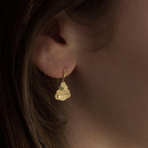 Tiny Golden Hummingbird Cluster Earrings