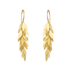 Golden Leaf Earrings - Long