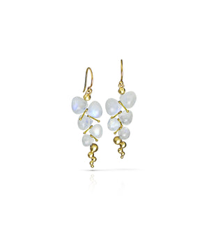 
            
                Load image into Gallery viewer, Small Moonstone Caviar Earrings
            
        