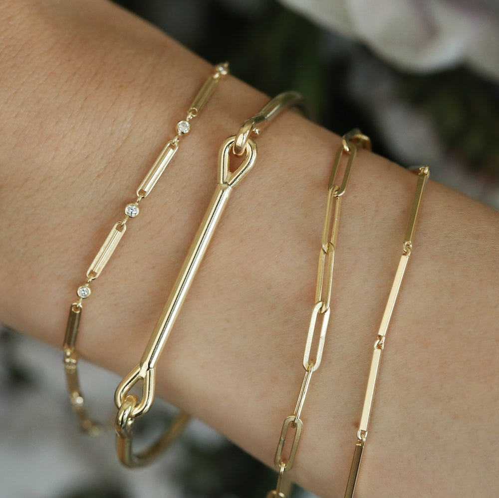 Trombone Bracelet with Diamonds