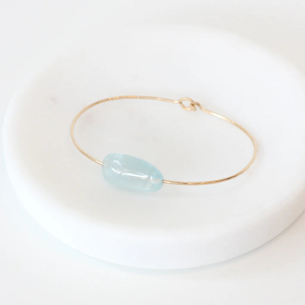 Aquamarine Stone Cuff