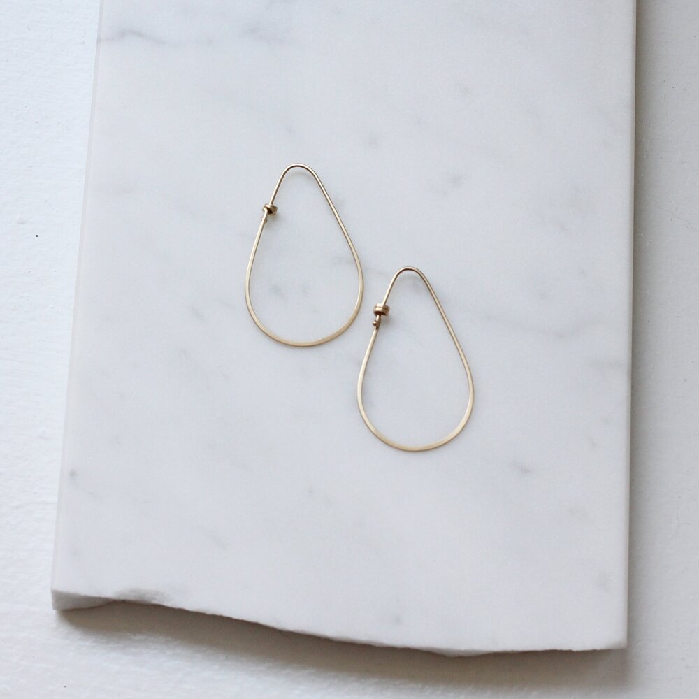Small Teardrop Hoops