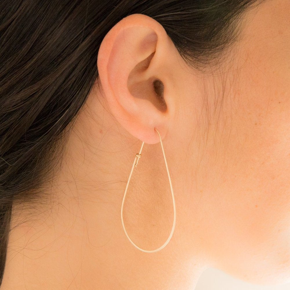 Large Teardrop Hoops